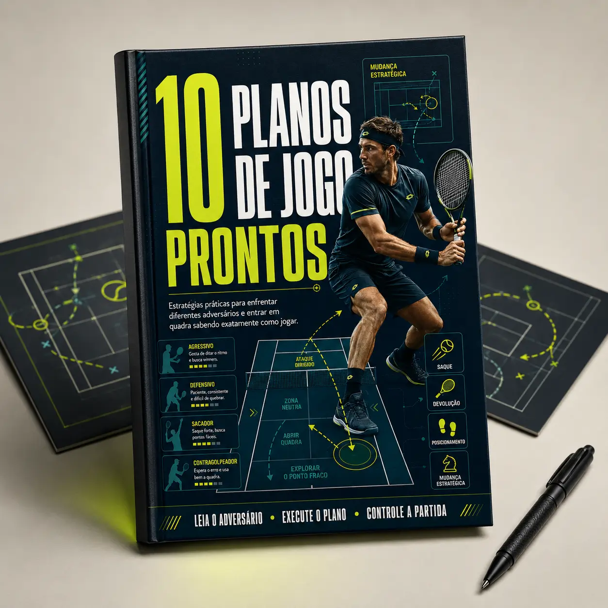 10 Planos de Jogo Prontos — Ficha estratégica com dez perfis de adversários.