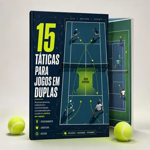 15 Táticas para Jogos em Duplas — Diagrama de quadra com quatro jogadores.